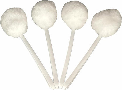 Bowl Brush Toilet Cleaning Brush Set Soft Polyester Head 15x5 inches White (4PacK)