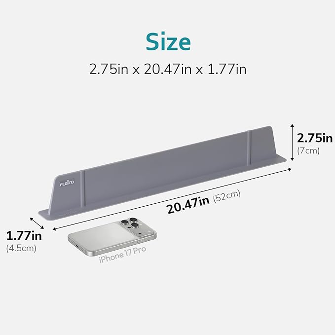 carrotez 2 Pack Silicone Kitchen Sink Splash Guard for Faucet — Silicone Water Splash Guard Mat, Quick Suction Setup, Gray(20.5 x 1.8 x 2.75")