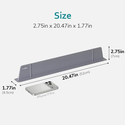 carrotez Silicone Kitchen Sink Splash Guard for Faucet — Silicone Water Splash Guard Mat, Quick Suction Setup, Gray(20.5 x 1.8 x 2.75")
