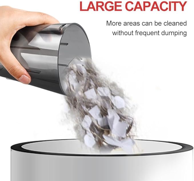 Handheld Vacuum Cleaner, Cordless Vacuum Cleaner, 6.5KPA Super Powerful Suction Cleaner, Rechargeable Portable Hand Vacuum,with LED, HEPA Filter, for Home & Pet Hair (Black)