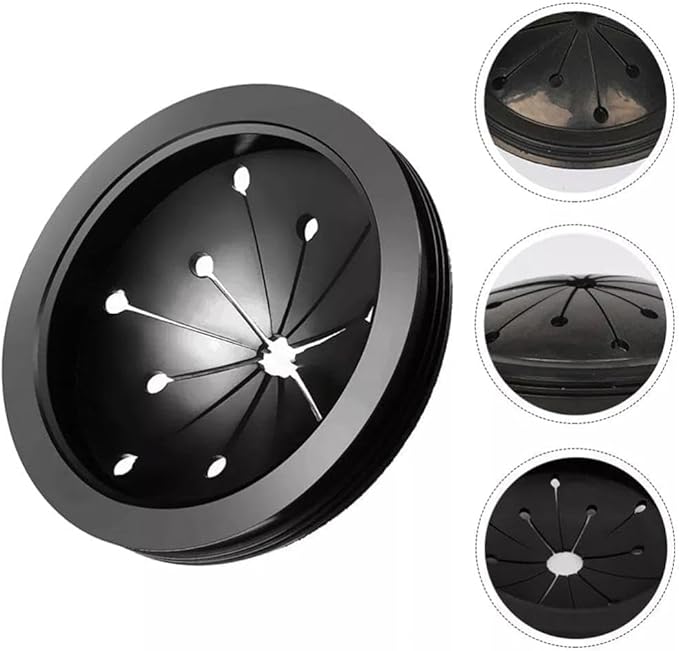 Black 3-Inch Sink Garbage Disposal Splash Guard, Rubber Baffle Cover for Whirlaway, Waste King, GE Models