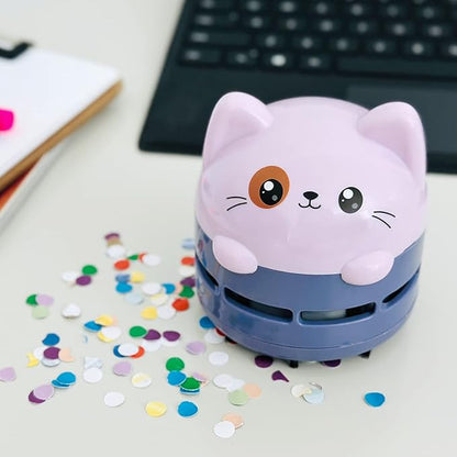 allydrew Mini Portable USB Desktop Vacuum, Lilac Kitty