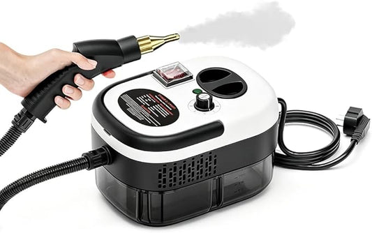 2026 New Portable Handheld Steam Cleaner for Home, 2500W Handheld High-temperature Pressurized Steam Cleaner, 15s Fast Heat-Up 1.6L Tank, Steam Cleaner for Car, Floor, Grout, Kitchen (Black)