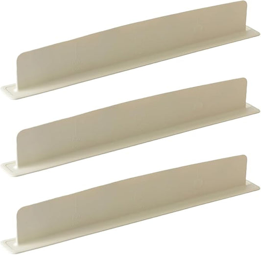 3 Pcs Silicone Sink Splash Guard for Kitchen Sink, Non-Slip Strong Suction Splash Protector, Durable & Easy Clean Splash Guard for Sink, Dishwasher Safe, 16 inch (Cream White)
