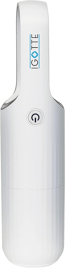 Portable Hand Vacuum Cleaner Handheld Cordless Cleaner for Pet Hair Dirt Home Dust, Car Interior, Lightweight, Easy to Use, Compact Design Battery Rechargeable with USB-C Cable (White Color)