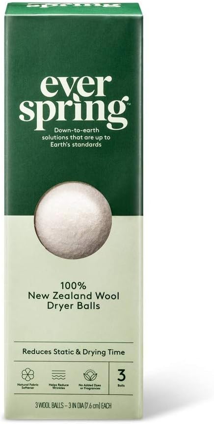 100% New Zealand Wool Dryer Balls - 3ct - Everspring