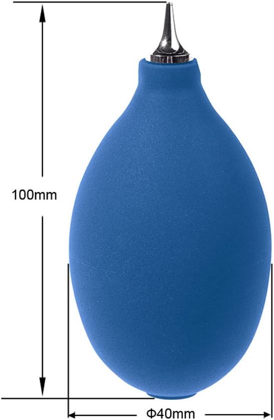 Mini Squeeze Ball Pump Duster Ear Mold Cleaner Dust Cleaner Air Blower for Hearing Aids, Camera Lens, Watch Computer Laptop, DSLR Camera Lens Keyboard, Computer PC Parts (Blue(Metal))