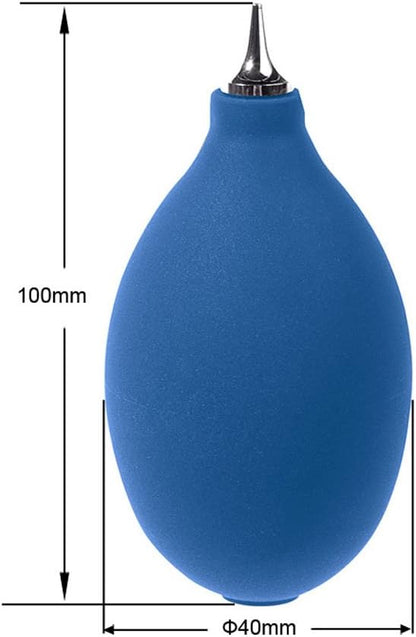 Mini Squeeze Ball Pump Duster Ear Mold Cleaner Dust Cleaner Air Blower for Hearing Aids, Camera Lens, Watch Computer Laptop, DSLR Camera Lens Keyboard, Computer PC Parts (Blue(Metal))