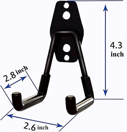 SMARTOLOGY Heavy-Duty Utility Hooks, Wall Hanger, Small 2 Pack, 3 inch Long 2.5 inch Wide, for Garage, Indoor and Outdoor, Ladder Hanger Accessories
