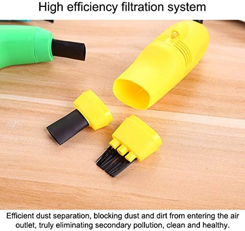 Handheld Mini Vacuum Cleaner, USB Rechargeable Keyboard Cleaner with Brush, Portable Cordless Dust Sucker for PC Laptop Office Desk Home (Black)