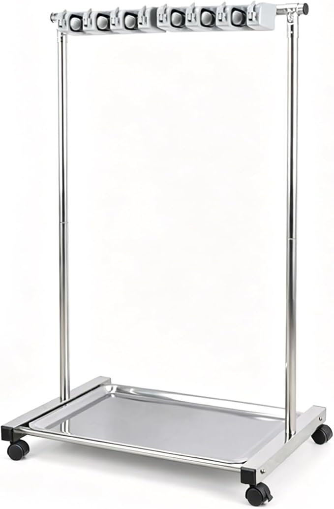 Mobile Broom Mop Holder,Rolling Cleaning Tool Organizer Cart,Freestanding Cleaning Tool Holder for Home,Drip Tray,for Garage,Garden,Schools Hotels(133x45x110cm(52x18x43in))