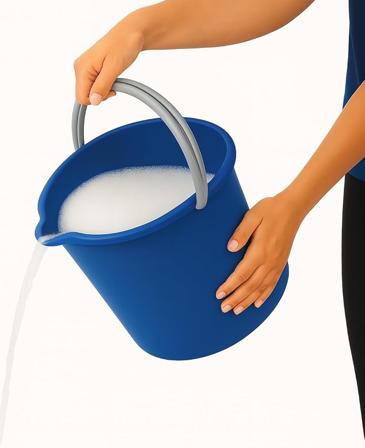 JOEY'Z 10QT (9.5L) Cleaning Bucket with Handle and Spout – Heavy Duty Mop Bucket for Household Use, Utility Pail for Water, Storage, or Car Wash - Plastic Buckets, Plastic Buckets with Handles - Blue