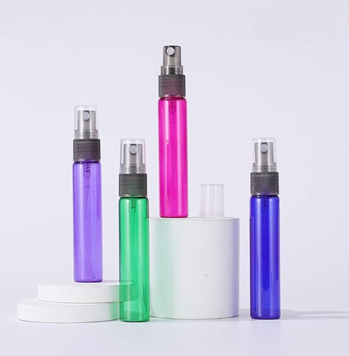 20 Pack Set 10ML Protable Refill Bulk Atomizer Spray Travel Perfume Bottle Hydrating Empty Bottle (Brown)