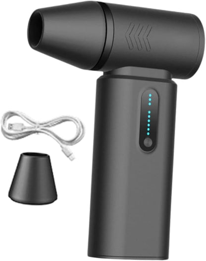 Mini Jet Dry Blower Hair Dryer Multi-use Turbofan Turbine Snow Blower for Cleaning of Keyboards & Laptop Hair Cleaning, Black