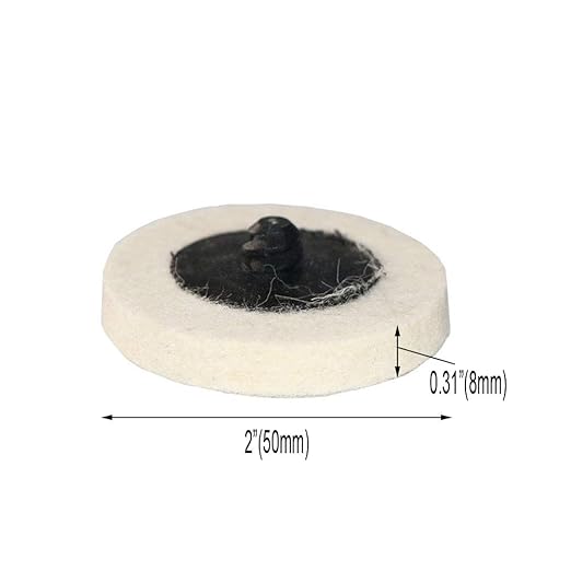 FPPO 2 inch 15pcs Sanding Pad Wool Felt Quick Change Disc,Surface Polishing Buffing Pads Wheels