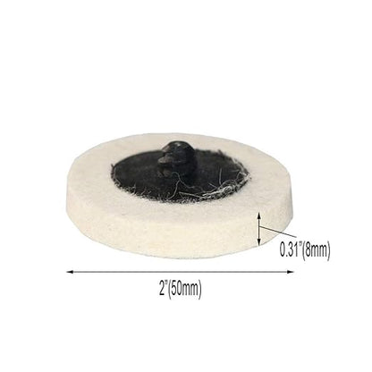 FPPO 2 inch 15pcs Sanding Pad Wool Felt Quick Change Disc,Surface Polishing Buffing Pads Wheels
