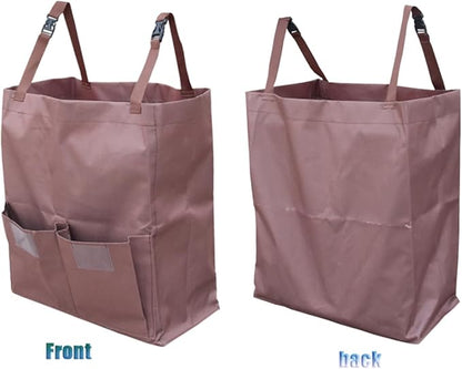 Multipurpose Housekeeping cart Bag Separate Storage Bag,Replacement Janitorial cart Bag,Organizer Housekeepers Cart Sorting Pocket, Used for Material Storage Transport (Brown)