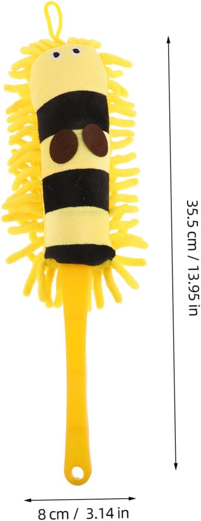 GANAZONO Hanging Car Wash Brush Long Handle Duster for Car Microfiber Cleaning Brush Ceiling Fan Tool Reusable Duster Refills Auto Washing Mop Kit Cartoon Animal Design