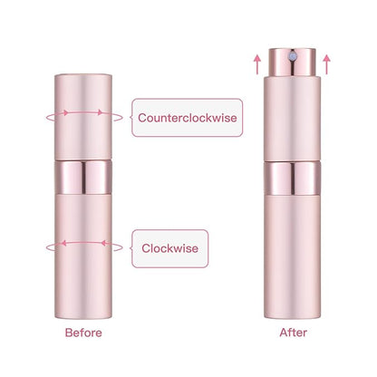 Tekson 8ml Travel Perfume Atomizer Refillable, Mini Cologne Spray Bottle Empty, Small Aftershave Portable Sprayer for Liquid Dispenser(Red)