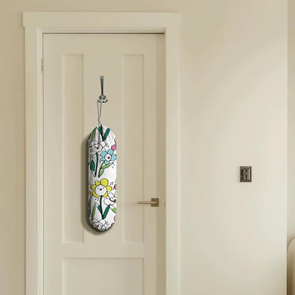 Flower Plastic Bag Holder, Reusable Washable Shopping Bags Storage Carrier, Cute Garbage Trash Bag Dispenser for Home Kitchen Pantry Cabinet, Wall Mount, Kitchen Housewarming Gifts
