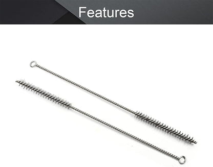Utoolmart Steel Wire Cleaning Brush, Spiral Power Tube Cleaning Tool, Bottle Brush, 0.5-inch Diameter 12-inch Length, 2pcs