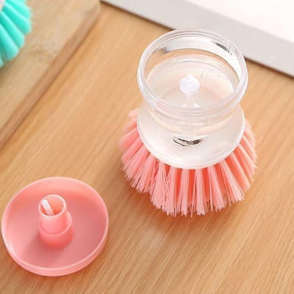 1Pcs Soap Dispenser Dishes Washing Cleaning Brush Set for Pot Pan Kitchen Sink Scrubbing Multifunctional Cleaning Tool(Green)