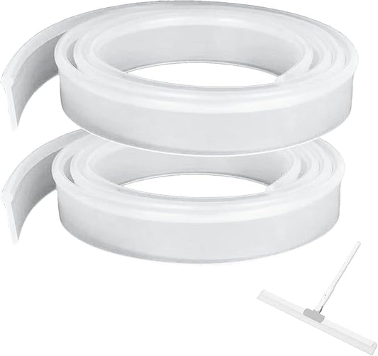 2 Pieces Squeegee Replacement Rubber Blades, 41 Inch Silicone Squeegee Shower Squeegee for Glass Doors, Shower Doors, Windows