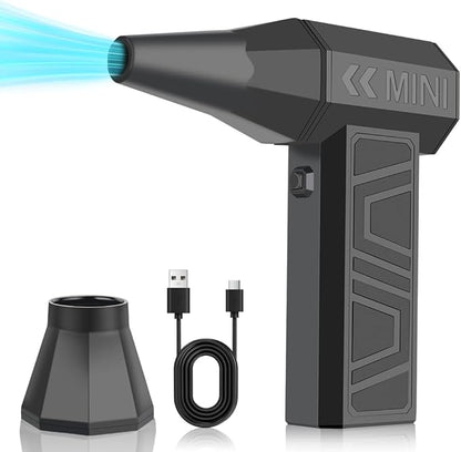 LEEPEE X3 Cordless Air Duster 130,000RPM High-Speed Mini Blower, 4-Gear Adjustable Power Turbo Jet Fan, Portable Dust Blower for Cleaning Electronics, Cars, Homes, and Outdoor Spaces