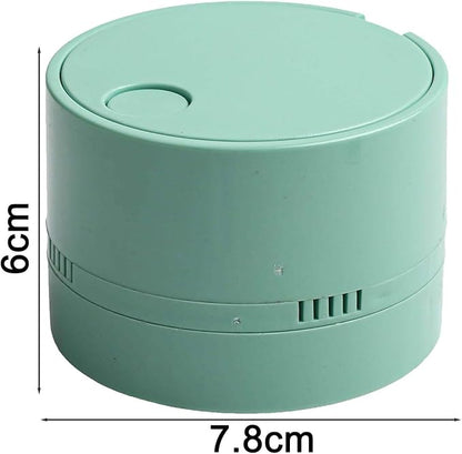 for Mini Desktop Vacuum Cleaner with High Suction Power, Portable Handheld for Vac for Crumbs and Debris on Desk, Keyboard, Sofa, Office and Home Use(green)