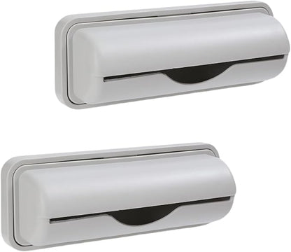 2 PCS Trash Bag Dispenser Roll Holder Bottom of Can, Adhesive Wall Mount Kitchen Garbage Bag Organizer and Storage Under Sink Inside Trashcan Cabinet for Home Bathroom (Gray)