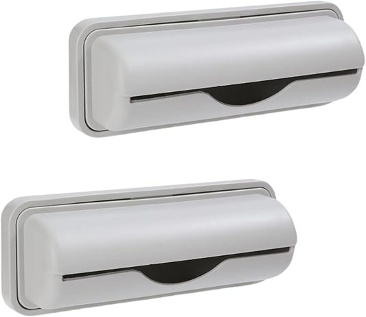 2 PCS Trash Bag Dispenser Roll Holder Bottom of Can, Adhesive Wall Mount Kitchen Garbage Bag Organizer and Storage Under Sink Inside Trashcan Cabinet for Home Bathroom (Gray)
