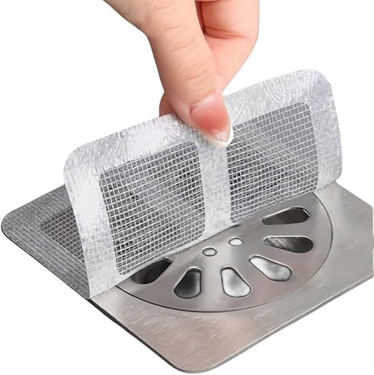 20 PCS Disposable Shower Drain Hair Catcher Mesh Stickers, Disposable Floor Drain Sticker, Bathroom Drain Trap Fine Mesh Kitchen Drain Strainer, Laundry, Bathtub, Kitchen.