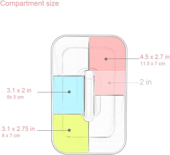 Vidifor Clear Thickened Portable Caddy Tote, Shower Caddy with Handle for Art Supplies, Makeup, Crafts, Colored Pencils, Sewing, Office Supplies (Clear)