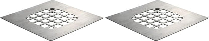 Danco 11045 Snap-in Shower Strainer & Drain Cover, Brushed Nickel (Pack of 2)