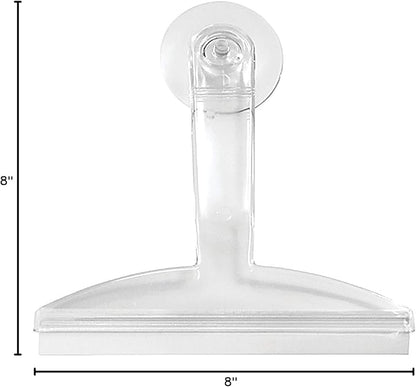 8" Clear Plastic Suction Squeegee Shower Window Cleaner