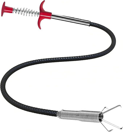 Drain Snake,33 inch Flexible Claw Grabber Tool,Drain Clog Remover - Snake Drain Hair Removal Tool for Home Sink, Bathroom Tub,Drain, Toilet, Tight Spaces