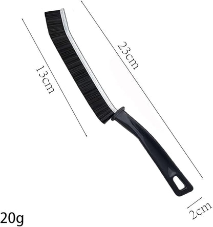 Hard Bristle Crevice Cleaning Brush.Multi-Purpose New Cleaning Brush Tool, Black Bristles with Ergonomic Grip Bathroom Gap Brush, Home, Kitchen, Bathroom, Faucets, Toilet,Window, Vehicle, (5)
