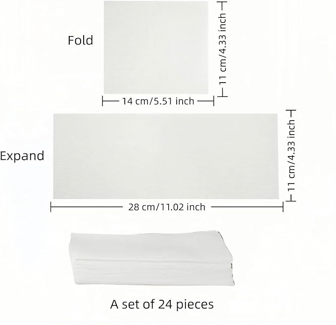 Color Catcher Sheets 24Pack - Prevents Color Bleeding, Stops Dye Transfer for Mixed Laundry, Baby Safe, No Sorting, Deep/Dark Colors, Washer Safe (White)