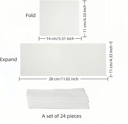 Color Catcher Sheets 24Pack - Prevents Color Bleeding, Stops Dye Transfer for Mixed Laundry, Baby Safe, No Sorting, Deep/Dark Colors, Washer Safe (White)