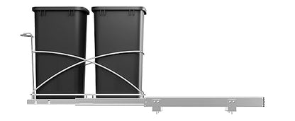 Pull Out Trash Can Under Cabinet 35QT Capacity 14"Wx22"D, Heavy Duty Kitchen Garbage Bin Soft-Close Full Extension Slides, Cabinets Cabinet Trash Can Slide Out Waste Container for Kitchen, Black
