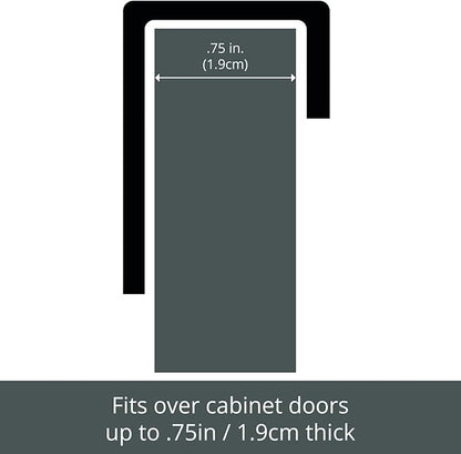 mDesign Over-The-Cabinet Plastic Bag Storage and Grocery Bag Holder, Kitchen Storage - Bronze