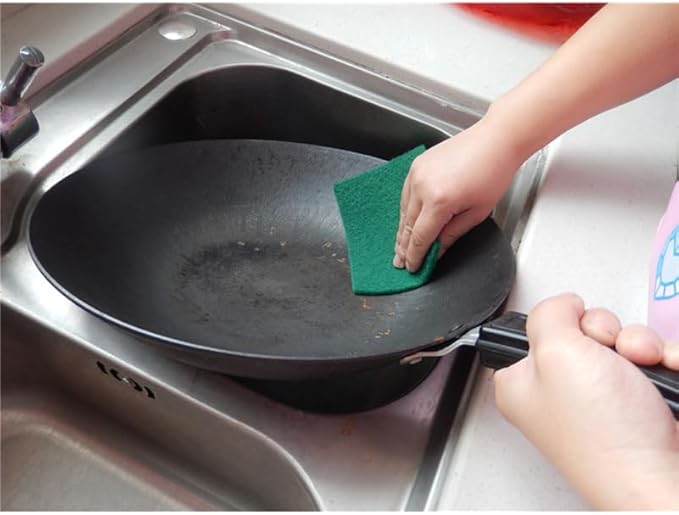 10-Pack Heavy Duty Non-Scratch Scouring Pads 5.90X3.93 Inch Durable Kitchen Scrub Sponges for Pots Pans Stove Top Dish Washing Cleaning Pads