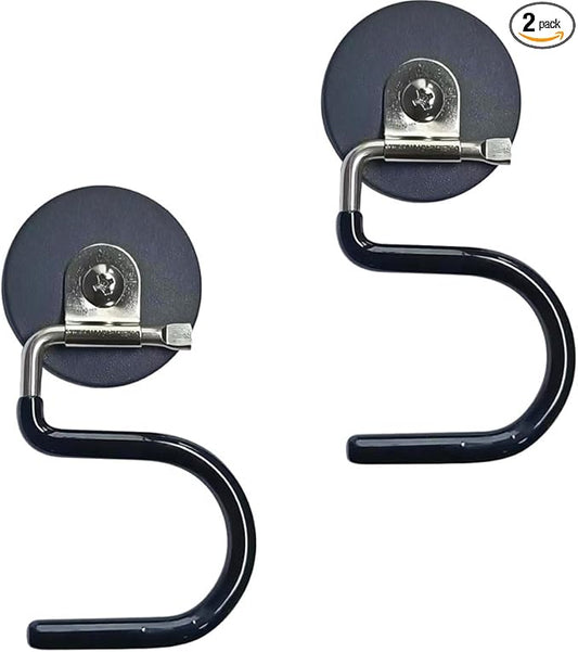 2PCS Magnetic Broom Rack Magnetic Hook S-Shaped Wall-Mounted Stainless Steel Heavy Duty Broom Mop Handle Holder for Kitchen Garage