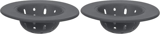 OGGI Silicone Sink Strainer- Great Kitchen Sink Strainer, Sink Drain Strainer, Drain Stopper, Sink Plug, 4.6˝ Diameter Rim, Gray (Pack of 2)