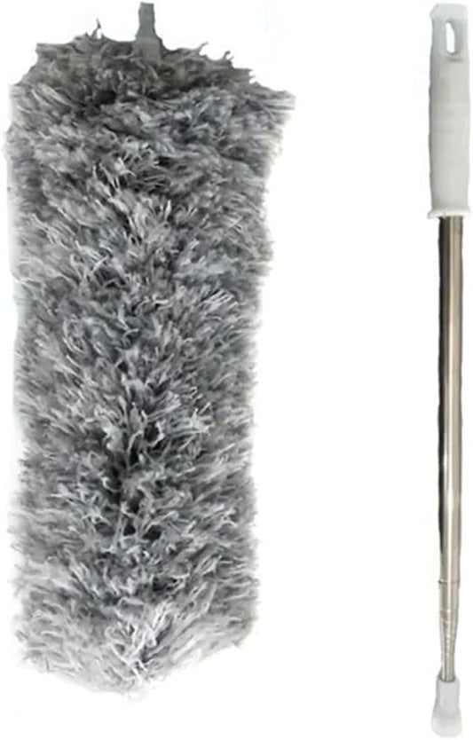 2Pcs/Set Cleaning Brush Dust Removal Tool,280cm Adjustable Telescopic Bending Duster Brush Feather Dust Cleaner Furniture Gap