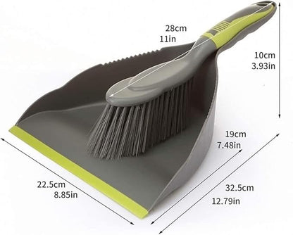 Dust Pan Broom Dustpan Brush - Dust Pans with Brush, Hand Broom and Dustpan Set, Handheld Broom and Dustpan Set, Used to Clean Floors, Tables, Animal Cages, PET Fiber Bristles (3pcs)