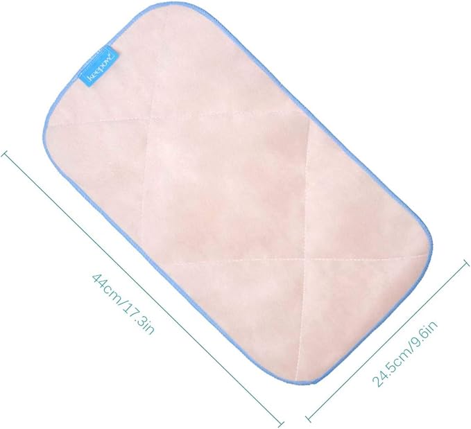 KEEPOW 5 Pack Reusable Microfiber Mop Refills, Compatible with MR.SIGA Professional Mop, Blue, 44cm X 24cm, For Hardwood, Laminate, Tile Floors