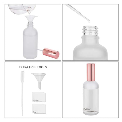 Hydior Small Glass Spray Bottle, Perfume Atomizer, Fine Mist Spray, 3.4oz, 2 Pack