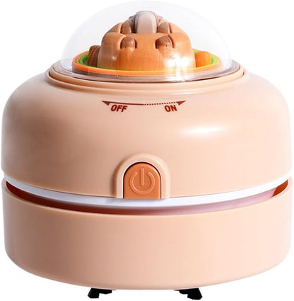 Mini Desktop Vacuum Cleaner, Cute Capybara Table Dust Sweeper, Cordless Dust Cleaner for Home School Office Computer Keyboard