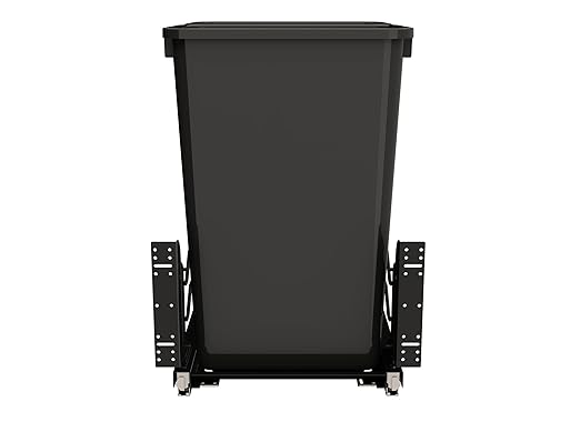 Rev-A-Shelf Double Pullout Trash Cans for Full Height Kitchen Cabinets 50 Quart 12.5 Gallon with Soft-Close Slides, 14.5" Min Opening, 53WC-2150SCDM-218